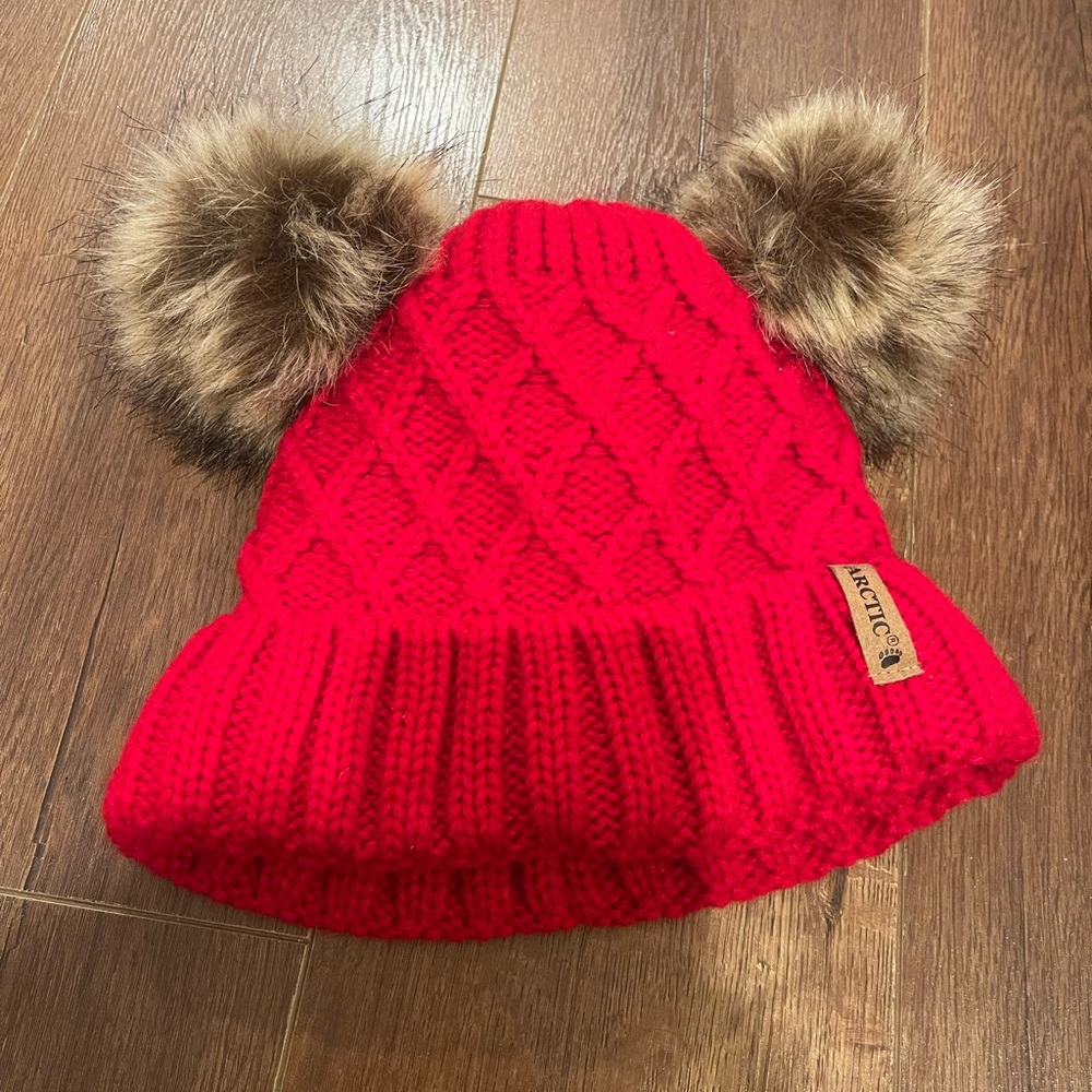 Mickey pom pom beanie
